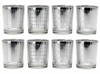 Immagine di Teelichthalter aus Glas, in silber, 4fach sortiert