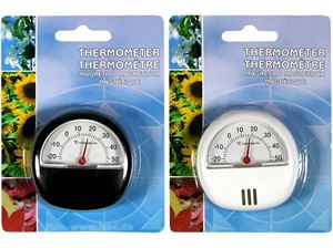 Resim Thermometer für Innen & Außen von -20&deg; bis +50&deg;, Form: rund, d 6cm, mit magnetischer Rückseite