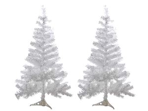 Bild von Weihnachtsbaum in weiß aus PVC, h=90cm, mit Plastikständer, 100 Zweige