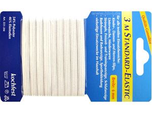 Resim Gummilitze 3m x 6mm, 55% Polyester, 45% Elastodien, hochwertige, dauerelastische, kochfeste Litze