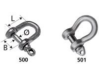 Resim Schäkel 500 / 12 mm, handelsüblich gerade verzinkt