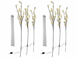 Изображение Zweige mit 48 LED 100 cm lang warmes weiss, für Innen, perlmuttfarbene Blätter