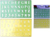 Bild von Zeichenschablonen Buchstaben 2 Stück im, Headerbeutel mit Klein- und Großbuchstaben