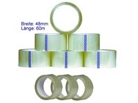 Resim Paket-Klebeband klar, 48 mm breit, 60 m Rolle, PP-Packfilm