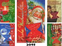 Afbeelding van Weihnachts-Karte bunt gemischt, mit Geldcuvert, einzeln mit Cuvert in Cellophan verpackt
