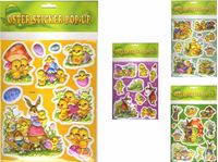 Resim Oster-Sticker ''3D-PopUp'' mit 9 Motiven je Blatt, Blattgrösse gesamt (HxB): 33x20 cm