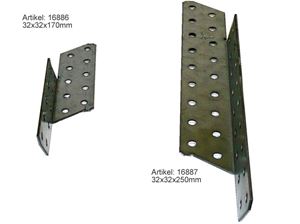 Resim Sparrenpfettenanker L+R, 32x32x170 x 2,0 mm, verzinkt