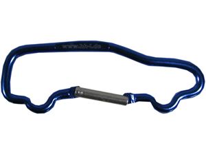 Resim Karabiner ''Auto'' aus Aluminium, 85x5 mm, blau, Schlüsselanhänger