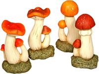 Resim Pilz - Gruppe 3er , Keramik, rot, orange sortiert, in verschieden Gruppen, Grösse 10x22cm