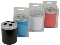Resim Zahnbürstenhalter für 4 Zahnbürsten, in PVC Box rot, schwarz, blau, weiß sortiert