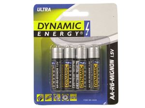 Εικόνα της Batterien R06 / AA ultra ''Dynamic Energy'' 4er Pack, Best Before 02.2016
