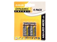Resim Batterien R03/ AAA ALKALINE ''Dynamic Energy'' 4er-, Pack, Best Before 02.2016