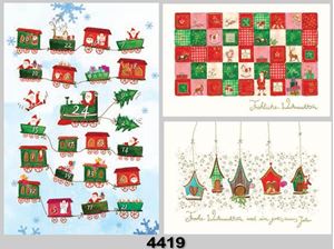 Εικόνα της Weihnachts-Karte aus Naturkarton mit Folienprägung, Fachhandelskarten im 30er Verkaufsdisplay