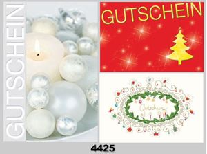 Изображение Weihnachts-Karte Gutscheinkarte mit Glimmer, Fachhandelskarten im 30er Verkaufsdisplay