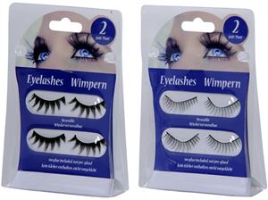 Resim Künstliche Wimpern im Sichtkarton, vielfach sort., Packung enthält 4 Wimpern, wiederverwendbar