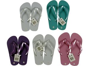 Resim Slipper Frauen Gr.36-41, 4 Farben sortiert, Flip-Flop, Sommerpantoletten