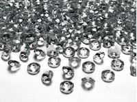 Resim Deko-Steine aus Acryl, grau, Diamant 12 mm, 100 Stück in PVC Blisterbeutel mit Euroloch