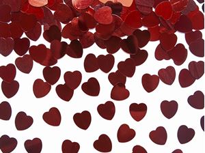 Image de Confetti rote Herzen, 10 mm im Foliebeutel mit Euroloch 30g