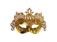 Resim Partymaske gold mit Ornamenten, einzeln im Foliebeutel verpackt