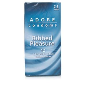 Afbeelding van Adore Kondome mit Riffeln 12 Stück
