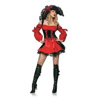 Afbeelding van Aufreizendes Kostüm Pirat in Rot