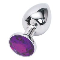 Изображение Buttplug aus Metall mit Kristall in Violett