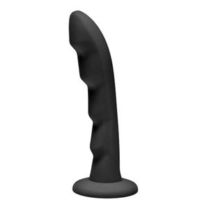 Resim Strap-on Dildo aus Silikon in Schwarz