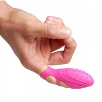 Immagine di G-Punkt Fingervibrator aus Silikon in Pink