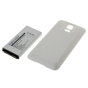 Bild von Power-Case WHITE für  Samsung SM-G900 Galaxy S5 / SM-G901F Galaxy S5 Plus, Hochleistungsakku mit ca. 5600 mAh