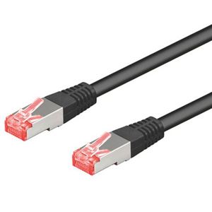 Resim Patchkabel 10 Meter, CAT 6 S/FTP (PIMF) , BLACK - Geeignet für Netzwerk, ADSL und ISDN