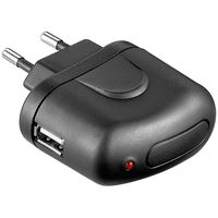 Bild von Ladegerät / Adapter 230V auf 1x USB, 1A, BLACK