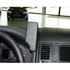 Immagine di Telefon-Konsole für VW T5 Multivan, ab Bj. 2003 (auch ab 2009), BLACK, Kunstleder