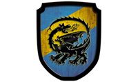 Resim Wappenschild Drache blau