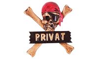 Изображение Totenkopf-Schild " PRIVAT"