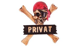 Изображение Totenkopf-Schild " PRIVAT"