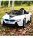 Immagine di Kinderfahrzeug - Elektro Auto - "BMW i8 - iVision" - lizenziert mit 2x 12V Motoren- weiss