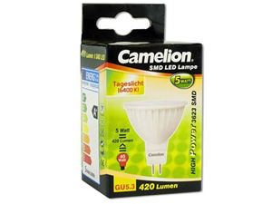 Afbeelding van Camelion LED Sparlampe 6 SMD LED 5W GU5.3 (Tageslicht 6400K)