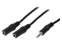 Picture of LogiLink Audio Kabel 0,20m (1x3,5 auf 2x3,5 Stereo Jacks)