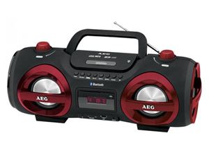 Resim AEG Stereo Radio Soundbox CD/MP3 mit Bluetooth SR 4359 BT (rot)