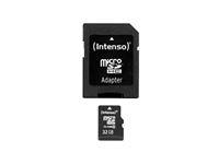 Image de MicroSDHC 32GB Intenso +Adapter CL10 Blister