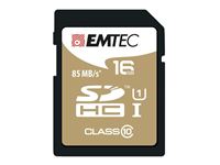 Bild von SDHC 16GB EMTEC CL10 Gold+ UHS-I 85MB/s Blister