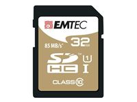 Bild von SDHC 32GB Emtec CL10 Gold+ UHS-I 85MB/s Blister