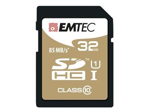 Picture of SDHC 32GB Emtec CL10 Gold+ UHS-I 85MB/s Blister