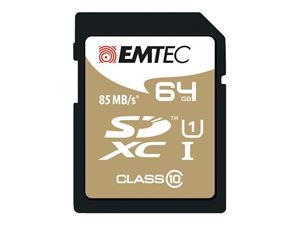 Immagine di SDXC 64GB Emtec CL10 Gold+ UHS-I 85MB/s Blister