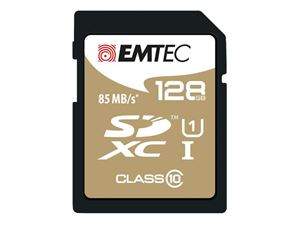 Resim SDXC 128GB EMTEC CL10 Gold+ UHS-I 85MB/s Blister