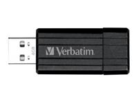 Obrazek USB FlashDrive 16GB Verbatim PinStripe (Schwarz/Black) Blister
