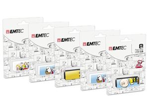 Obrazek USB FlashDrive 8GB EMTEC Peanuts Blister - 5 Stück Pack