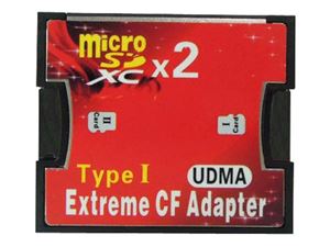 Image de CF Card Adapter Extreme Type I für 2x MicroSD/SDHC/SDXC (Blister)