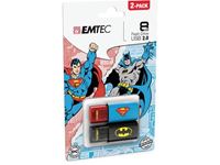 Immagine di USB FlashDrive 8GB EMTEC C600 Batman/Superman Doppelpack