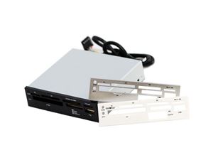 Изображение 3.5 USB 2.0 Kartenleser (bis zu 480 MBit/s) inkl. Wechselblenden schwarz/silber/weiß